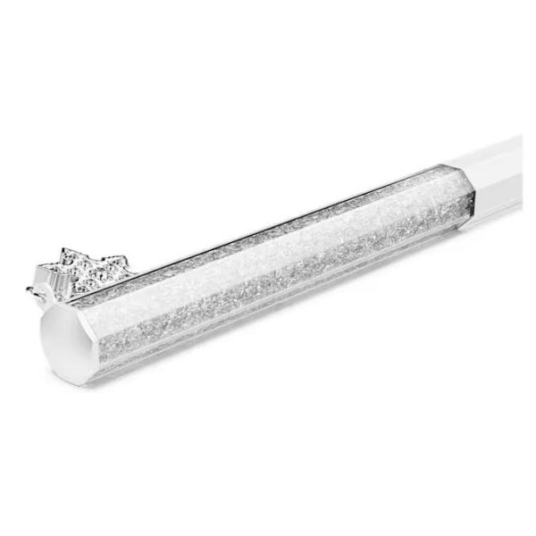 Crystalline Octagon Shape White Lacquered Snowflake Ballpoint Pen 5696718Swarovski5696718