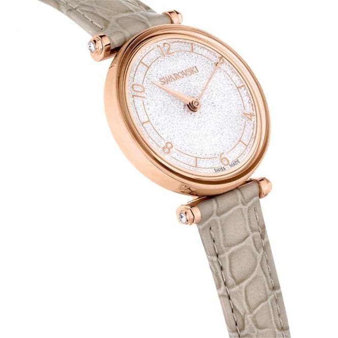 Crystalline Swiss Made Leather Gold - tone Plated Wonder Watch 5656899Swarovski5656899