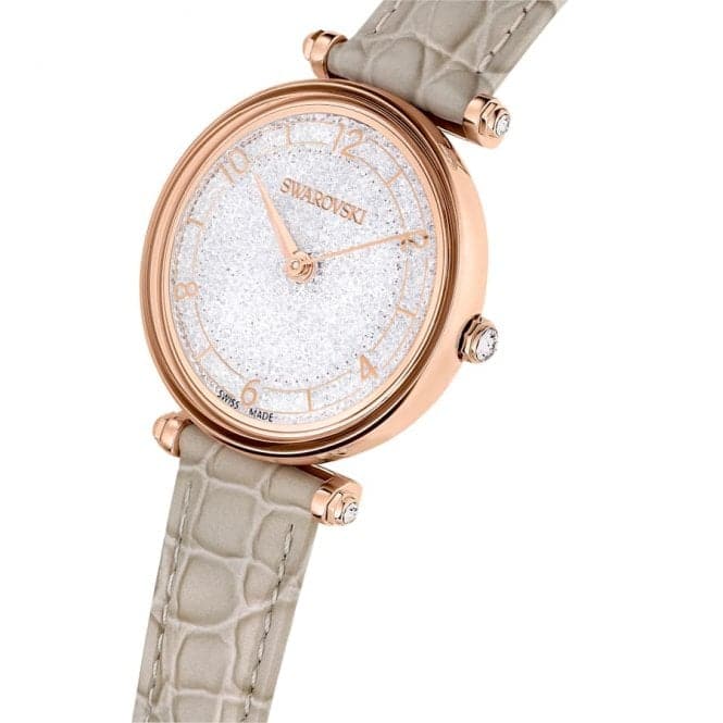 Crystalline Swiss Made Leather Gold - tone Plated Wonder Watch 5656899Swarovski5656899