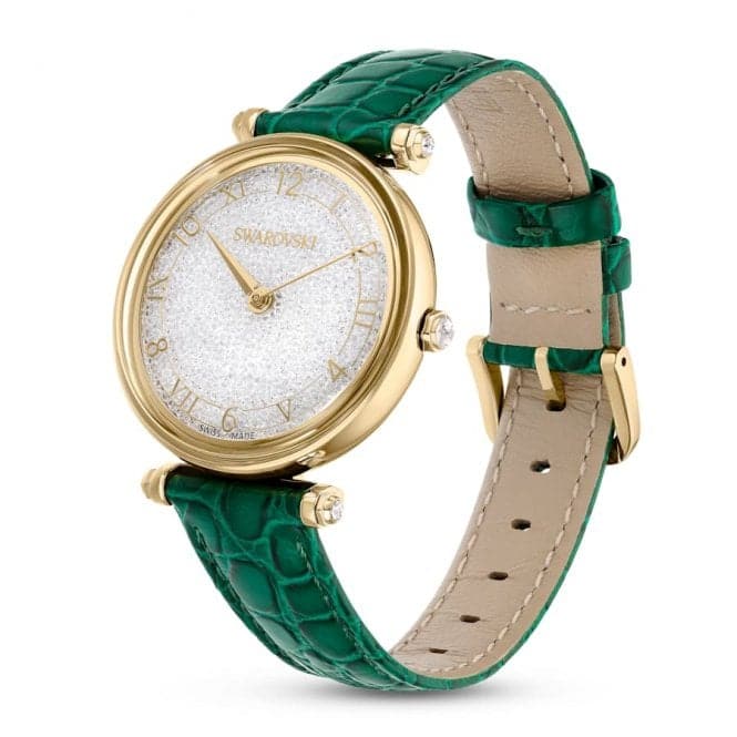 Crystalline Wonder Swiss Made Leather strap Green Gold - tone Finish Watch 5656893Swarovski5656893