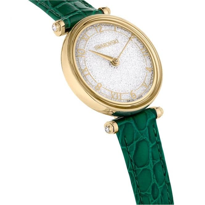 Crystalline Wonder Swiss Made Leather strap Green Gold - tone Finish Watch 5656893Swarovski5656893