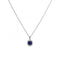 Cubic Zirconia Blue Oval Pave Pendant P4658DiamonfireP4658