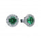 Cubic Zirconia Green Round Cluster Earrings E5655DiamonfireE5655