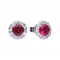 Cubic Zirconia Red Round Cluster Earrings E5654DiamonfireE5654
