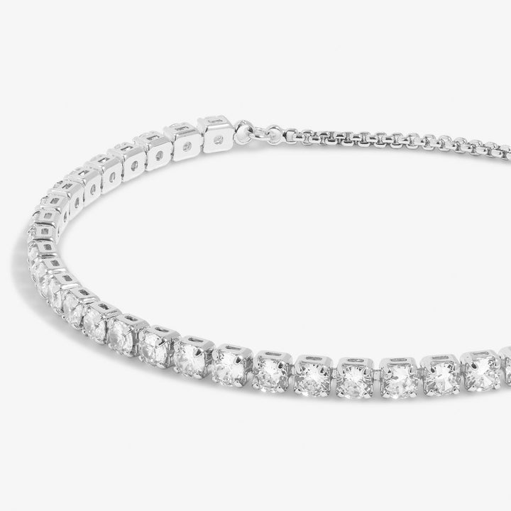 Cubic Zirconia Tennis Bar Silver Plated Bracelet 7890Joma Jewellery7890