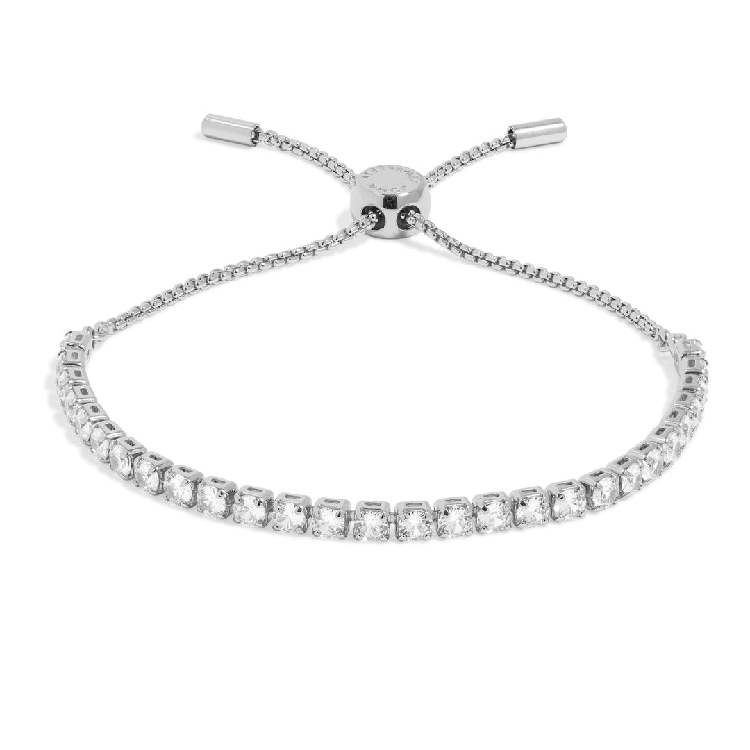 Cubic Zirconia Tennis Bar Silver Plated Bracelet 7890Joma Jewellery7890