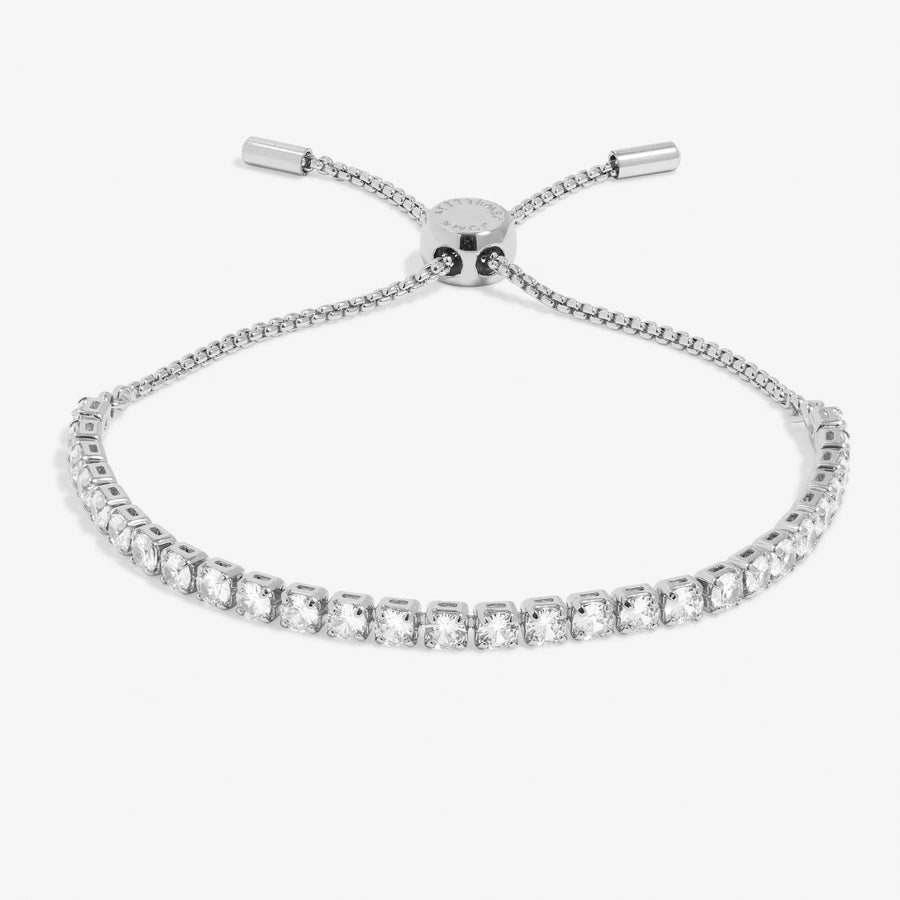 Cubic Zirconia Tennis Bar Silver Plated Bracelet 7890Joma Jewellery7890