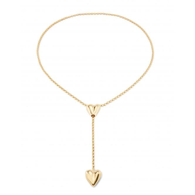 Cupido 18k Gold Plated Chain Two Hearts Necklace COL1884ORO000UNOde50COL1884ORO000