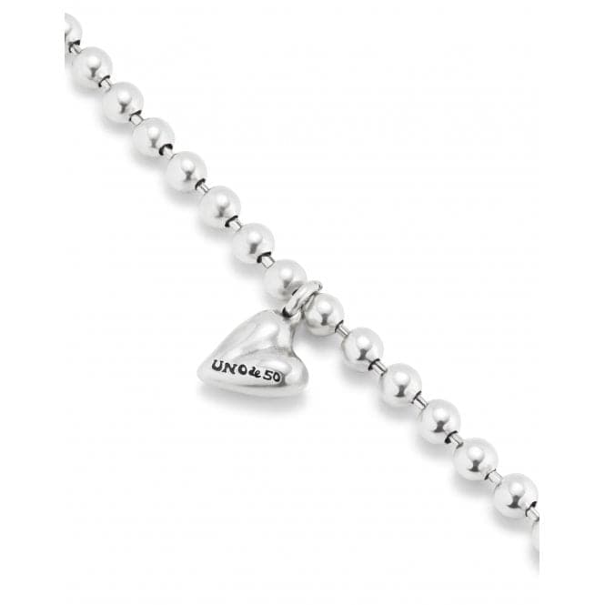 Cupido Silver Plated Beads Heart Bracelet PUL2402MTL000UNOde50PUL2402MTL000