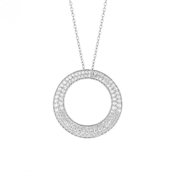 Curly Zirconia Hoop Necklace N4498DiamonfireN4498