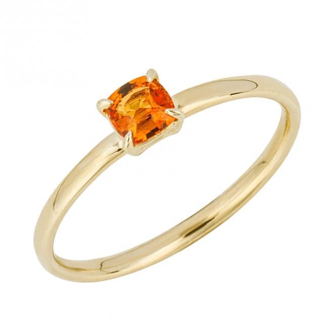 Cushion Cut Orange Sapphire 9ct Yellow Gold Ring GR624RElements GoldGR624R 52