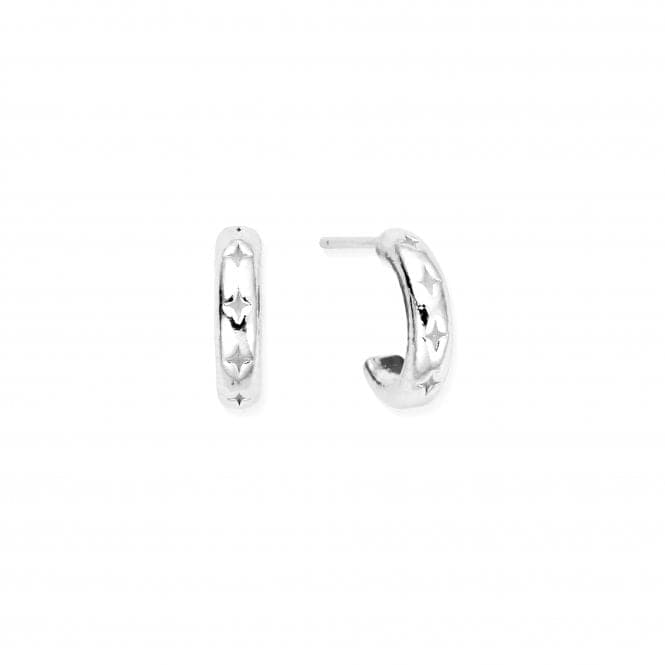 Cut Out North Star Huggie Hoop Earrings SEH3322ChloBoSEH3322