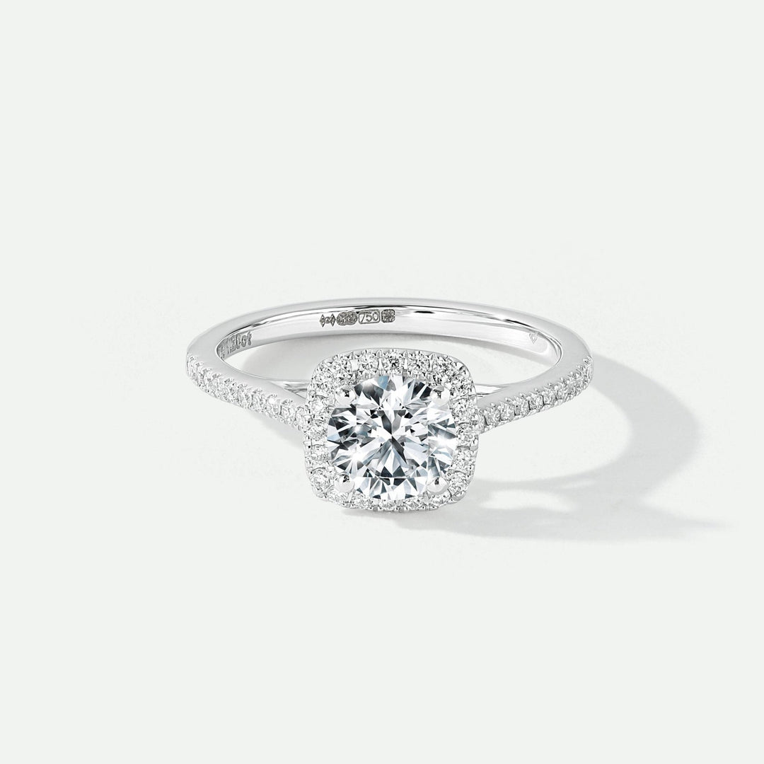 Cynthia | 18ct White Gold 1.20ct tw Lab Grown Diamond Halo RingCreated BrillianceBA0071366 - O