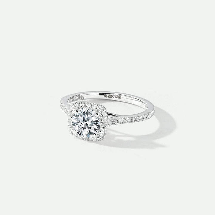 Cynthia | 18ct White Gold 1.20ct tw Lab Grown Diamond Halo RingCreated BrillianceBA0071366 - O