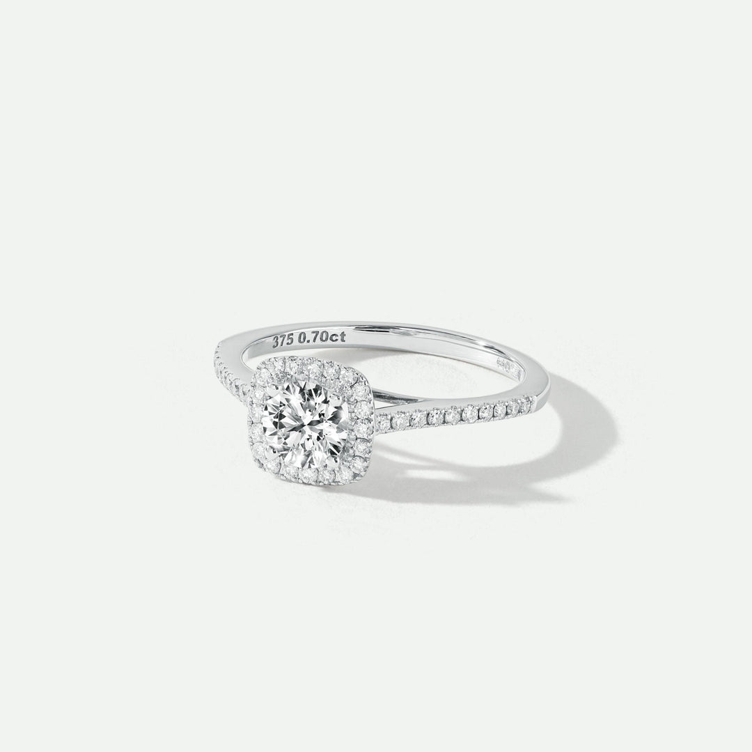 Cynthia | 9ct White Gold 0.70ct tw Lab Grown Diamond Halo RingCreated BrillianceBA0063520 - L