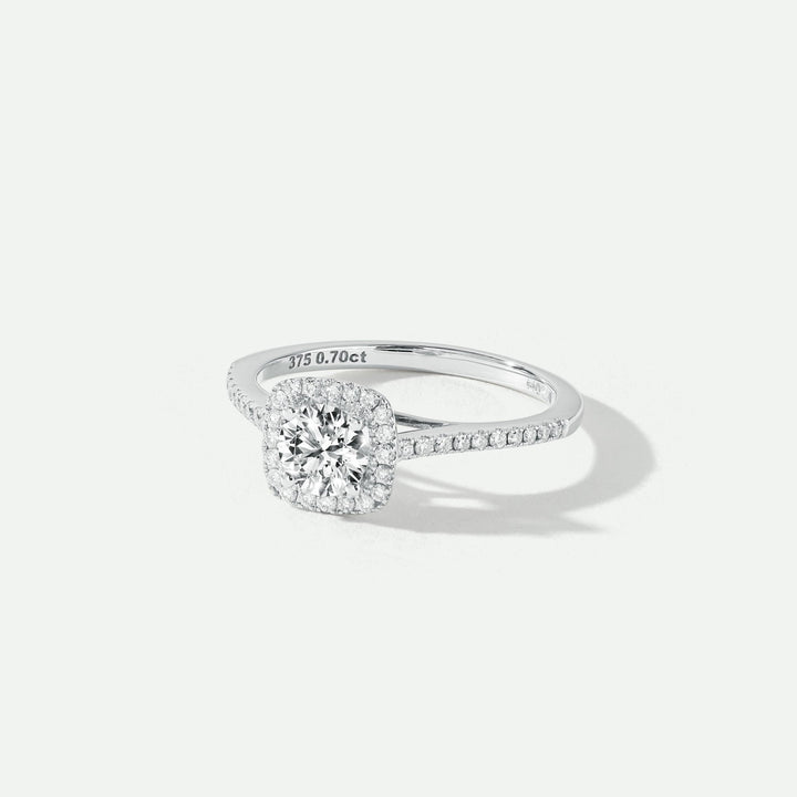 Cynthia | 9ct White Gold 0.70ct tw Lab Grown Diamond Halo RingCreated BrillianceBA0063520 - L