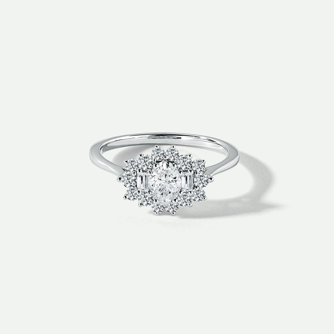 Daisy | 9ct White Gold 0.75ct tw Lab Grown Diamond Cluster RingCreated BrillianceBA0073974 - M