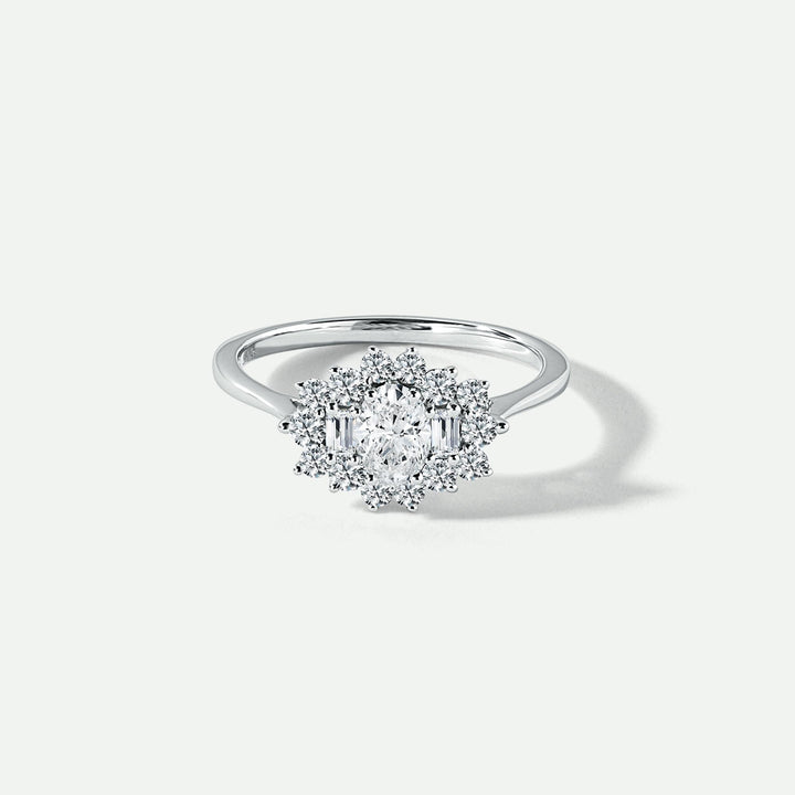 Daisy | 9ct White Gold 0.75ct tw Lab Grown Diamond Cluster RingCreated BrillianceBA0073974 - M