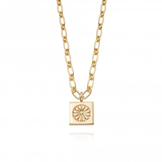 Daisy Bloom Medallion 18ct Gold Plated Necklace DN02_GPDaisyDN02_GP