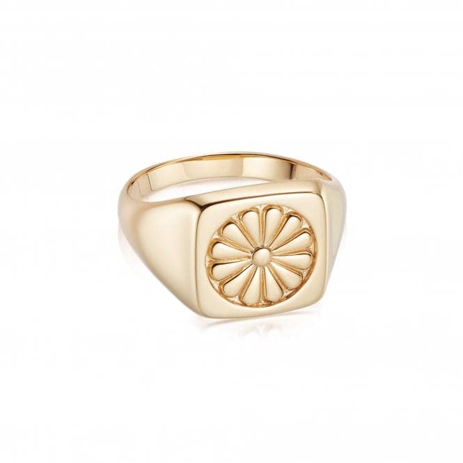 Daisy Bloom Signet 18ct Gold Plated Ring DR01_GPDaisyDR01_GP_L
