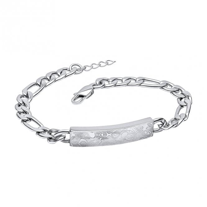 Damascus Stainless Steel ID Bar Chain Bracelet B5452Fred BennettB5452
