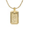 Damascus Stainless Steel Rectangular Pendant P5380Fred BennettP5380