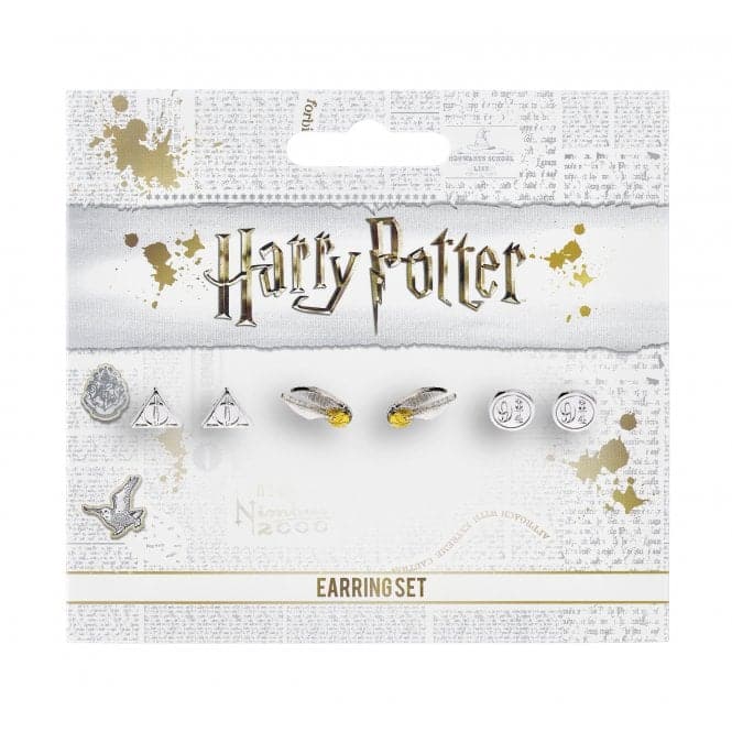 Deathly Hallows/Golden Snitch/Platform Stud Earring SetHarry PotterWE0104