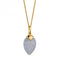 December Yellow Gold Plated Birthstone Chalcedony Stone Pendant P4986BeginningsP4986