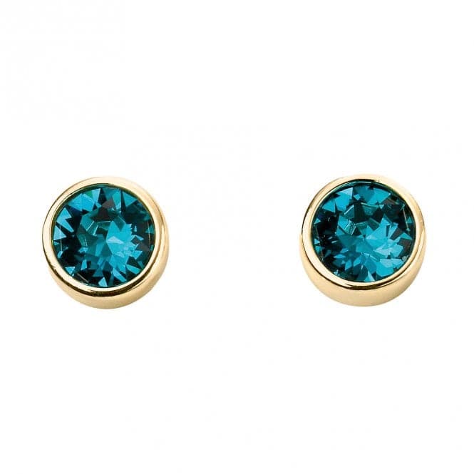 December Yellow Gold Plated Birthstone Earrings with Swarovski Crystal E1548BeginningsE1548