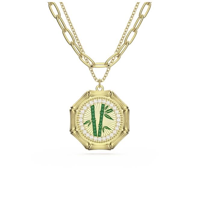Dellium Gold - Tone Plated Green Necklace 5645388Swarovski5645388
