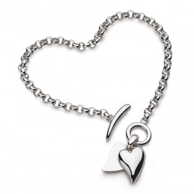 Desire Love Note Heart 7.5" T - Bar Bracelet 70517RPKit Heath70517RP