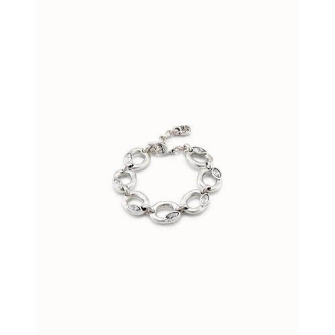 Details White Faceted Crystal BraceletUNOde50PUL2335AZUMTL0M