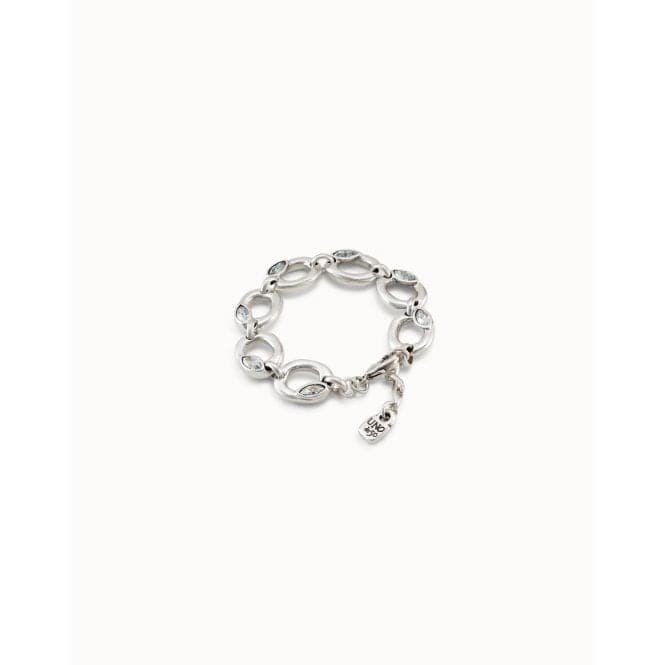 Details White Faceted Crystal BraceletUNOde50PUL2335AZUMTL0M