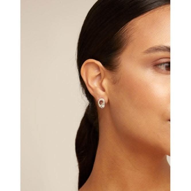 Details White Metal Faceted Crystal EarringsUNOde50PEN0899AZUMTL0U