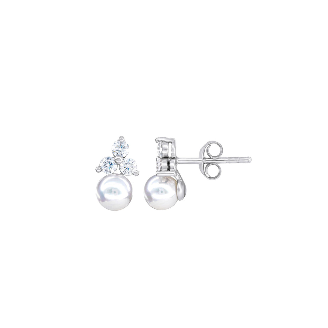 Dew 5mm Shell Pearl Trio Zirconia Studs 33119SHCDew33119SHC