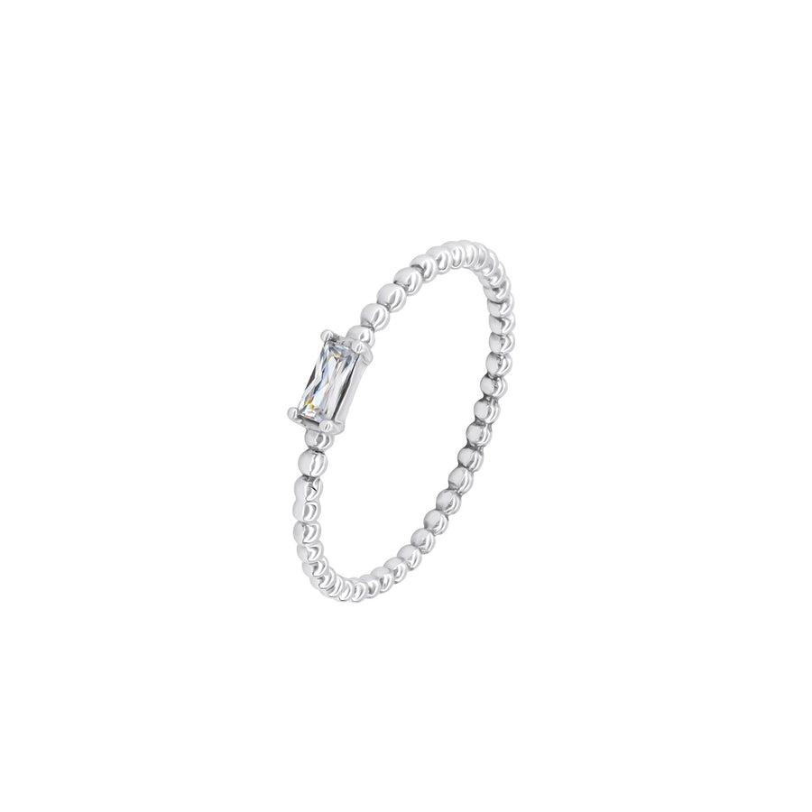 Dew Baguette Zirconia Mini Beaded Ring 1886CZDew1886CZK