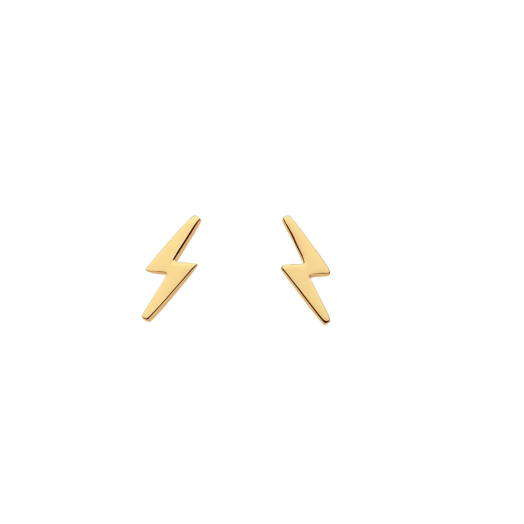 Dew Dinky Gold Plate Lightning Bolt Studs 4845GDDew4845GD