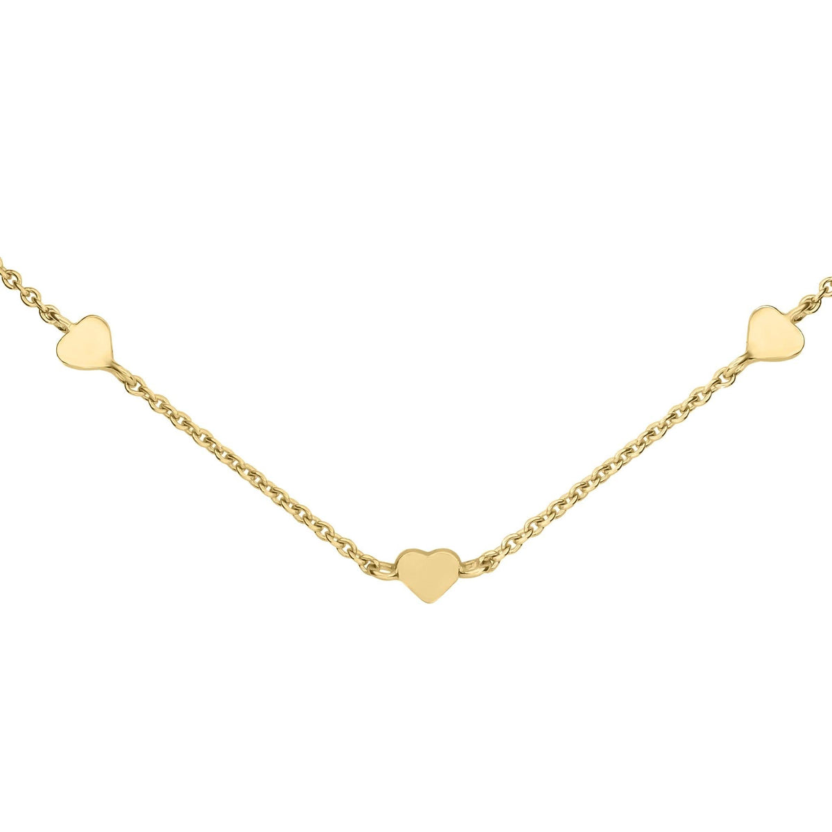 Dew Gold Plate Heart Station 18" Necklace 97701GDDew97701GD