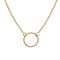 Dew Gold Plate Open Circle Rope Twist 18" Necklace 97707GDDew97707GD