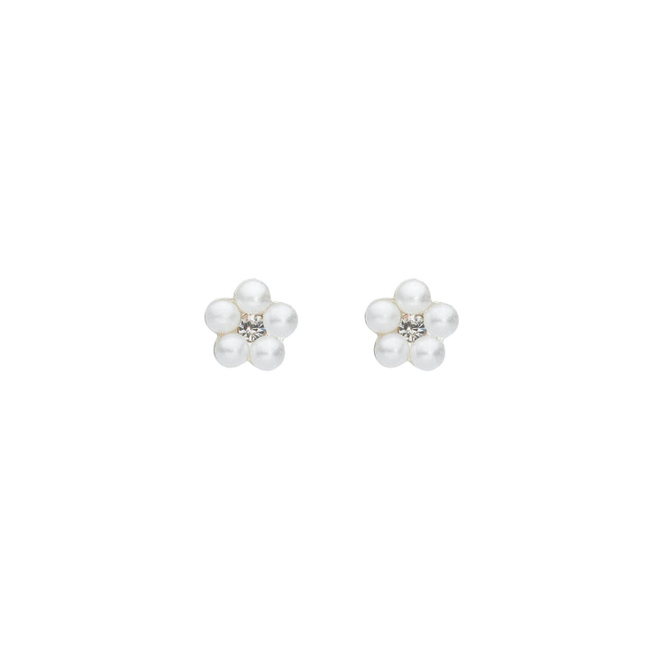 Dew Shell Pearl Flower Zirconia Studs 33108SHCDew33108SHC