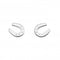 Dew Silver Dinky Hoofing Around Horseshoe Stud Earrings 4474HP015Dew4474HP015