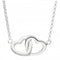 Dew Silver Double Linked Heart with Cubic Zirconia 18 Necklace 9072CZ024Dew9072CZ024
