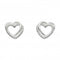 Dew Silver Entwined Heart with Cubic Zirconia Stud Earrings 3706CZ024Dew3706CZ024