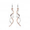 Dew Silver Genevieve with Rose Gold Plate Drop Earrings 60W3RG013Dew60W3RG013