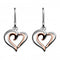 Dew Silver Heart Strands with Rose Gold Plate Drop Earrings 68028RG016Dew68028RG016