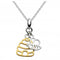 Dew Silver Honey Bee Yourself Bee and Gold Plate Hive Pendant 9466GD015Dew9466GD015