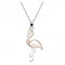 Dew Silver Pretty Pink Flamingo Rose Gold Plate Pendant 9677RG021Dew9677RG021