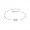 Dew Silver Set Double Cubic Zirconia Circle 7.5 Bracelet 7819CZ022Dew7819CZ022