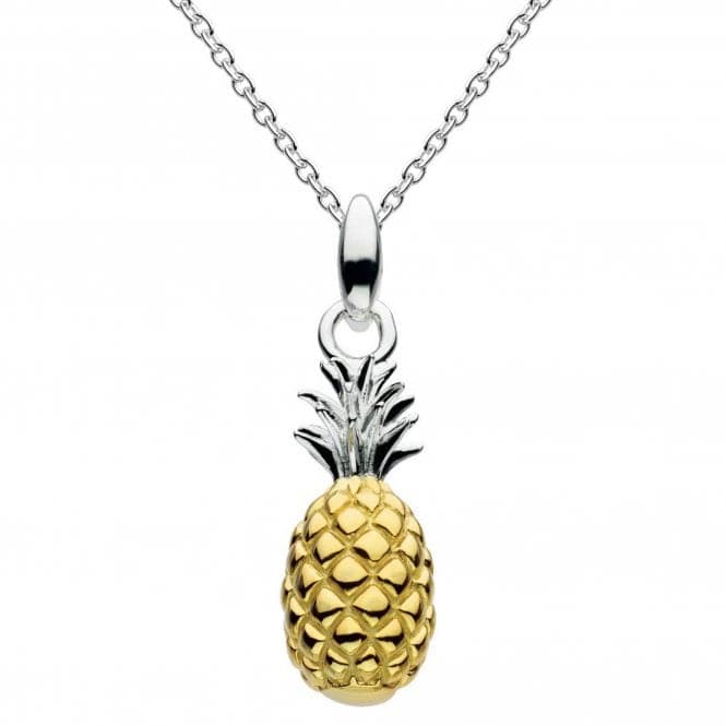 Dew Sterling Silver 3D Pineapple with Gold Plate Pendant 9464GD015Dew9464GD015