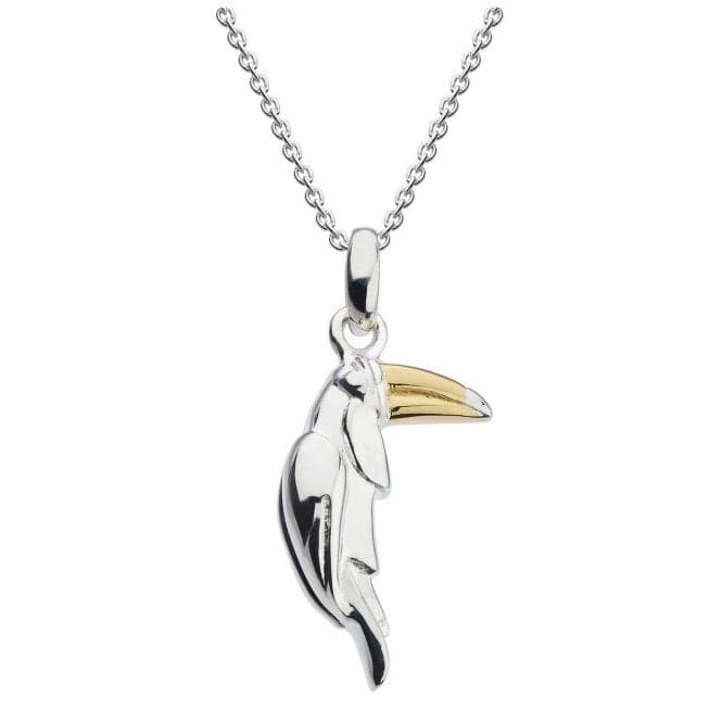 Dew Sterling Silver 3D Toucan with Gold Plate Pendant 9011GD024Dew9011GD024